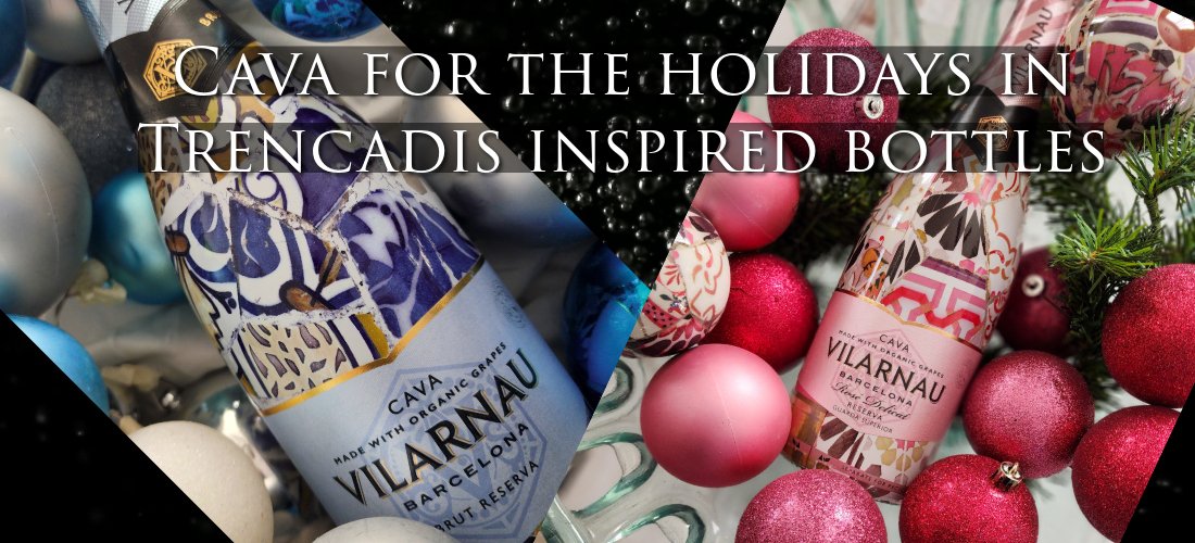 Cava for the holidays in Trencadis inspired bottles